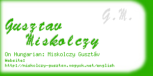 gusztav miskolczy business card